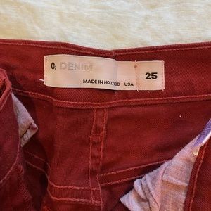 O2 denim crimson skinny jeans